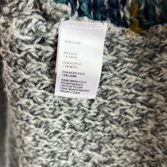 Royal Robbins Knit Zip Up Hoodie Sweater Wool Blend Women’s Large Blue Gray L - Picture 5 of 7